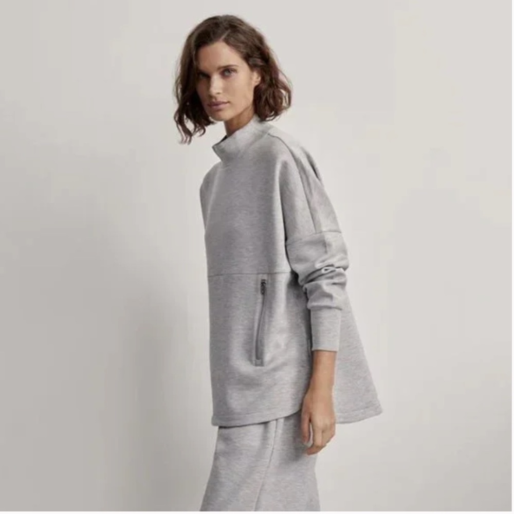 Varley Bay Sweat Top NWT Gray Marl XS
